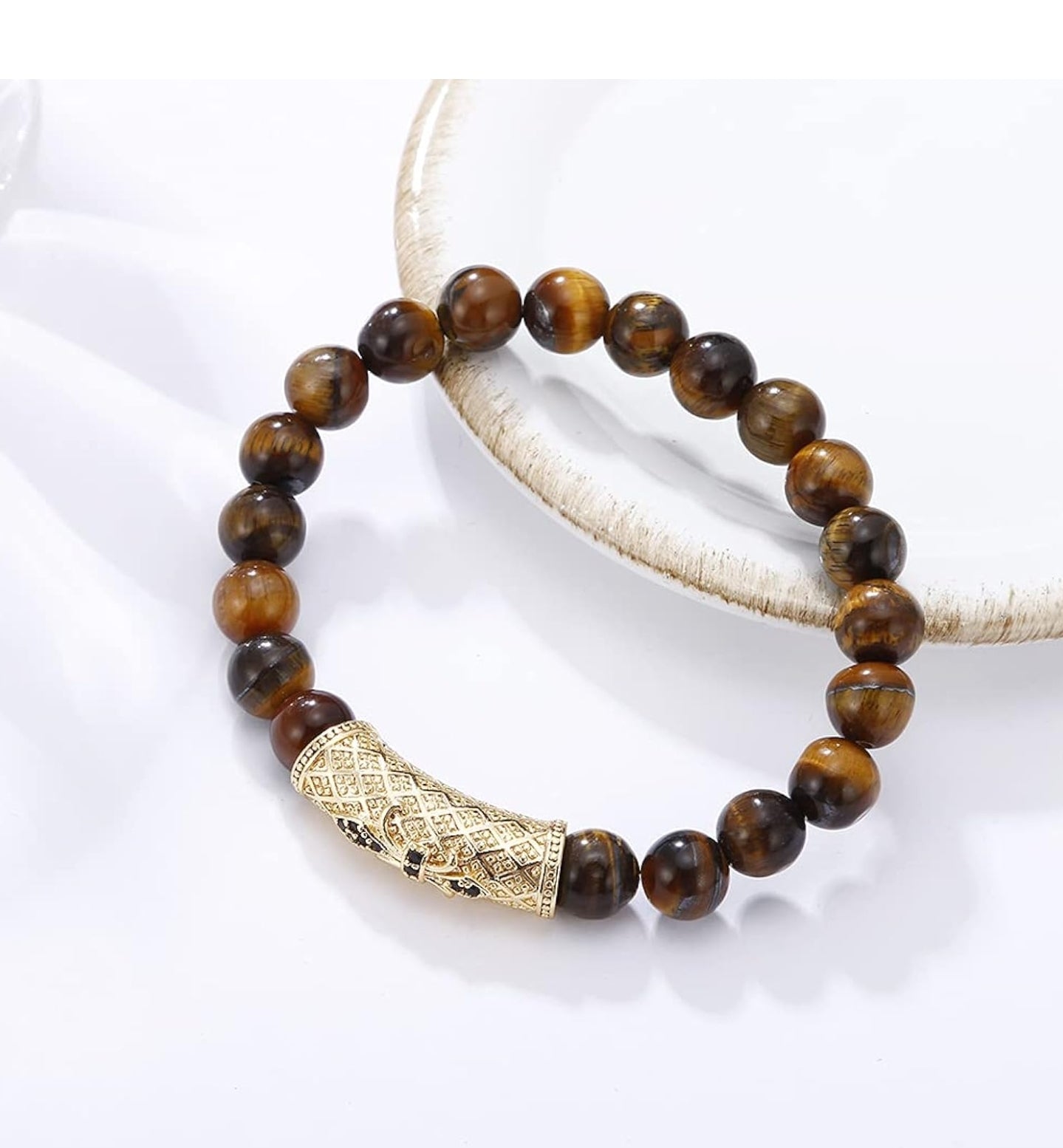 8mm Tiger Eye Triple Protection Bracelet