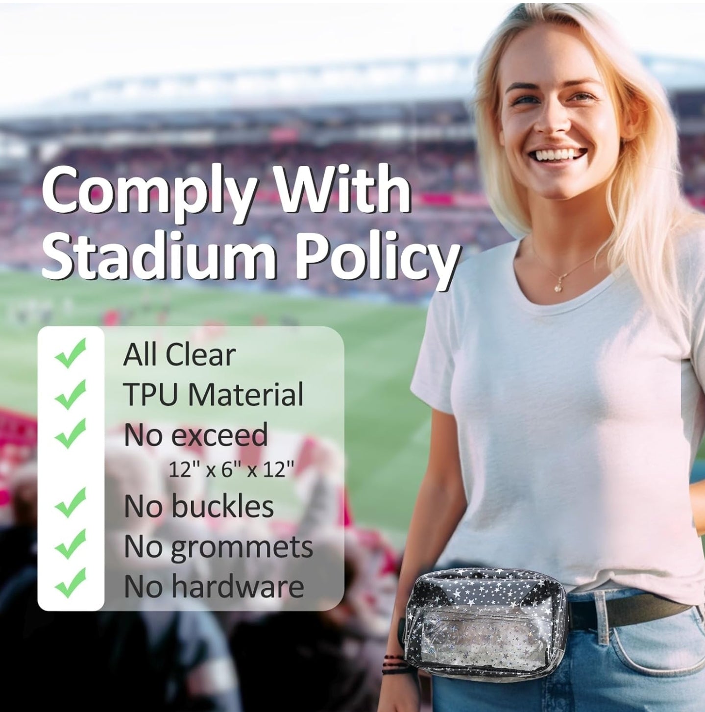 Clear Fanny Pack-Stadium Approved