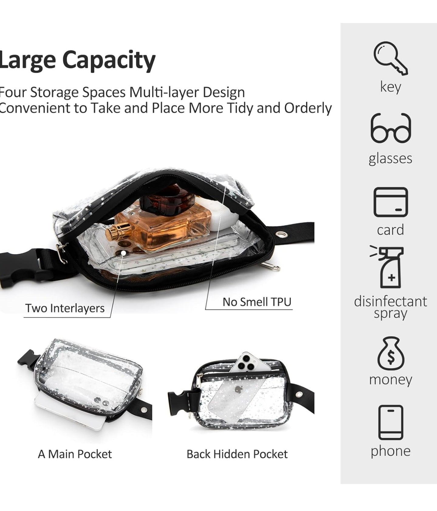 Clear Fanny Pack-Stadium Approved