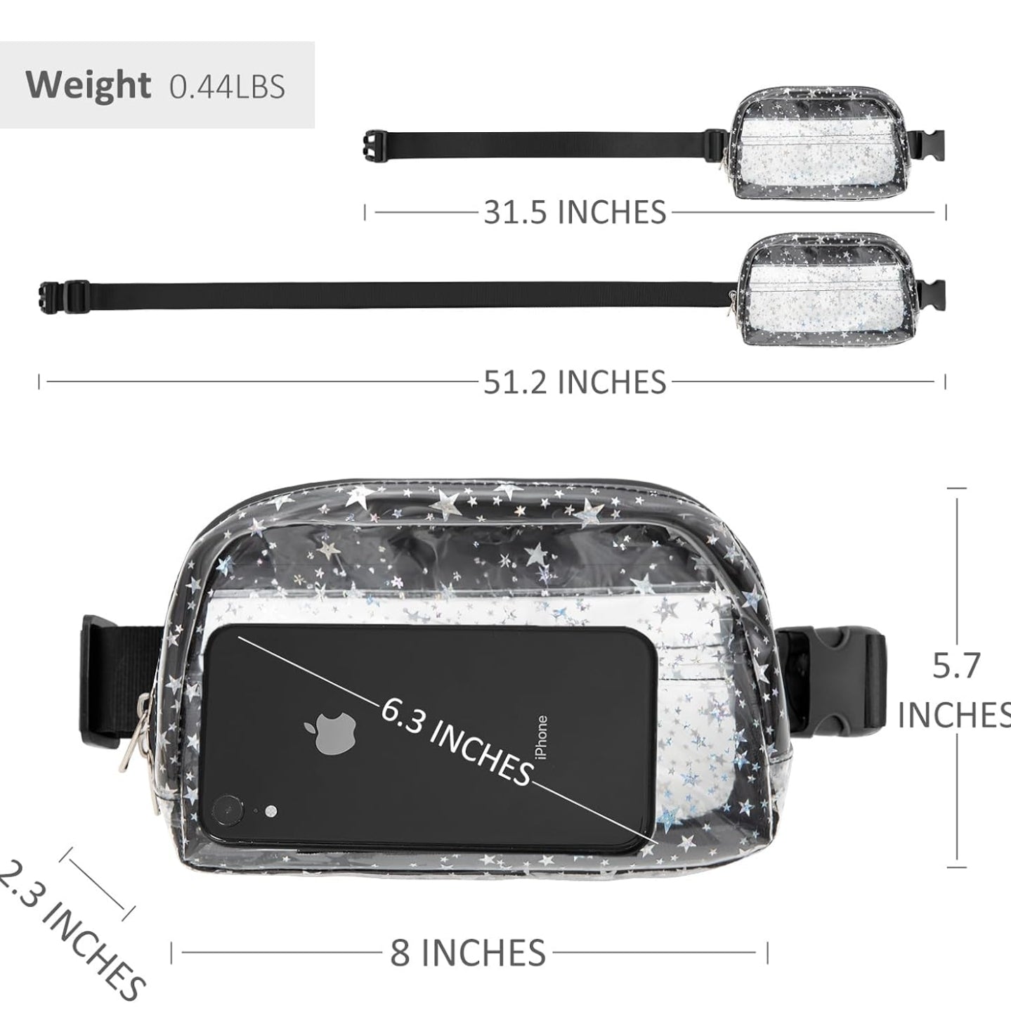 Clear Fanny Pack-Stadium Approved