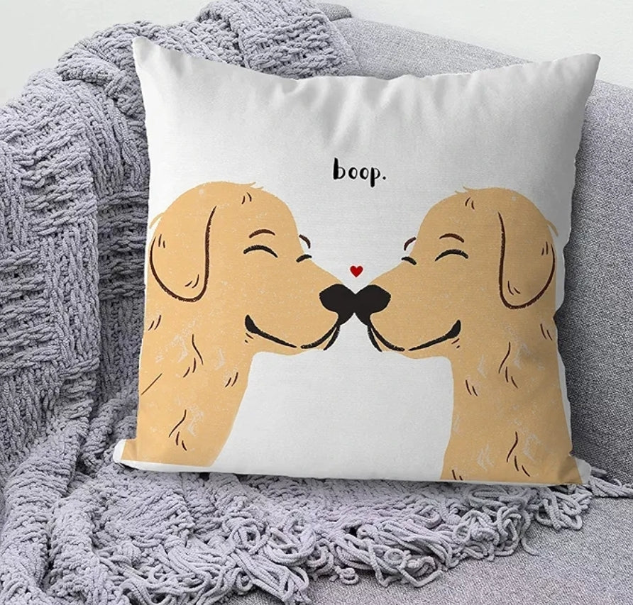 18 x 18 in Sweet Boop Golden Dog Pillow Cover