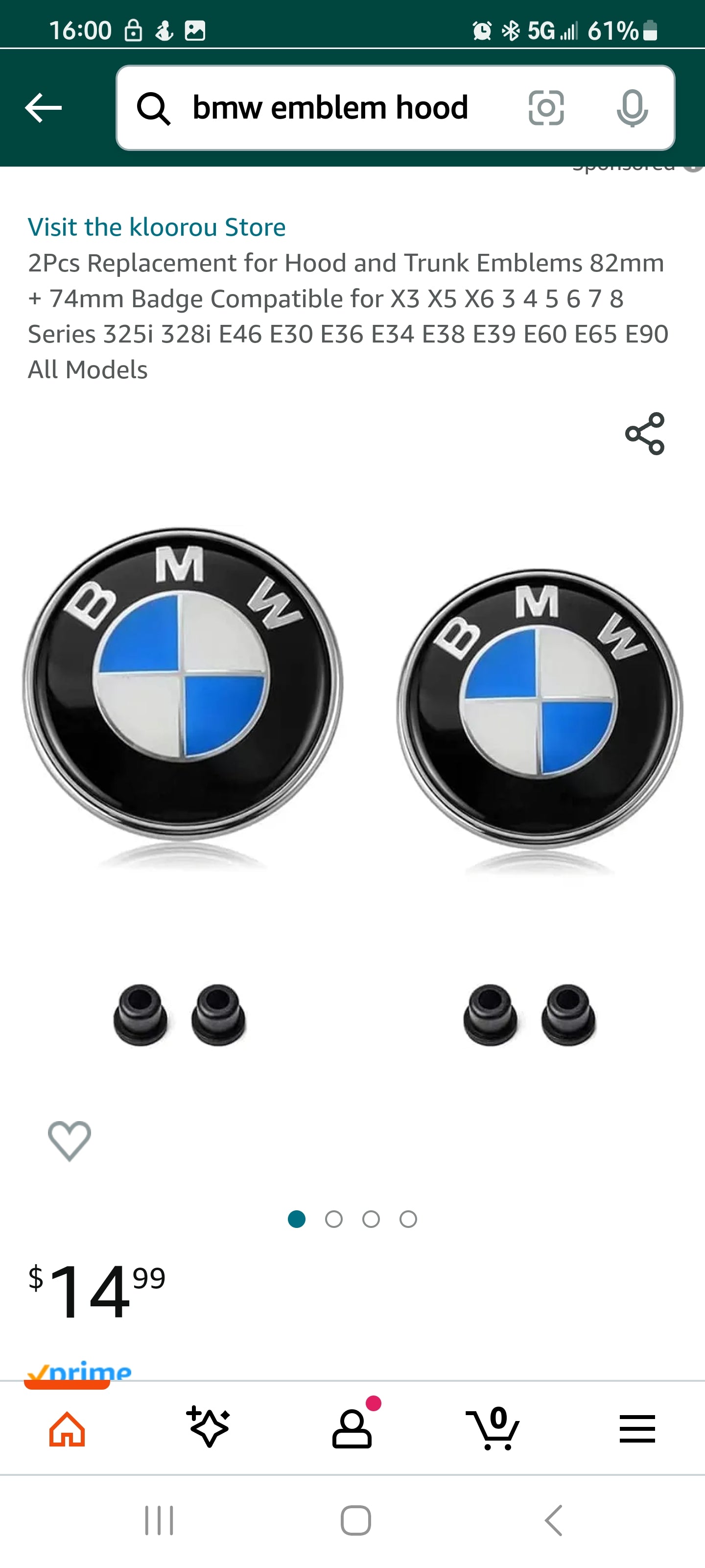 BMW Hood and Trunk Emblems (2Pcs)