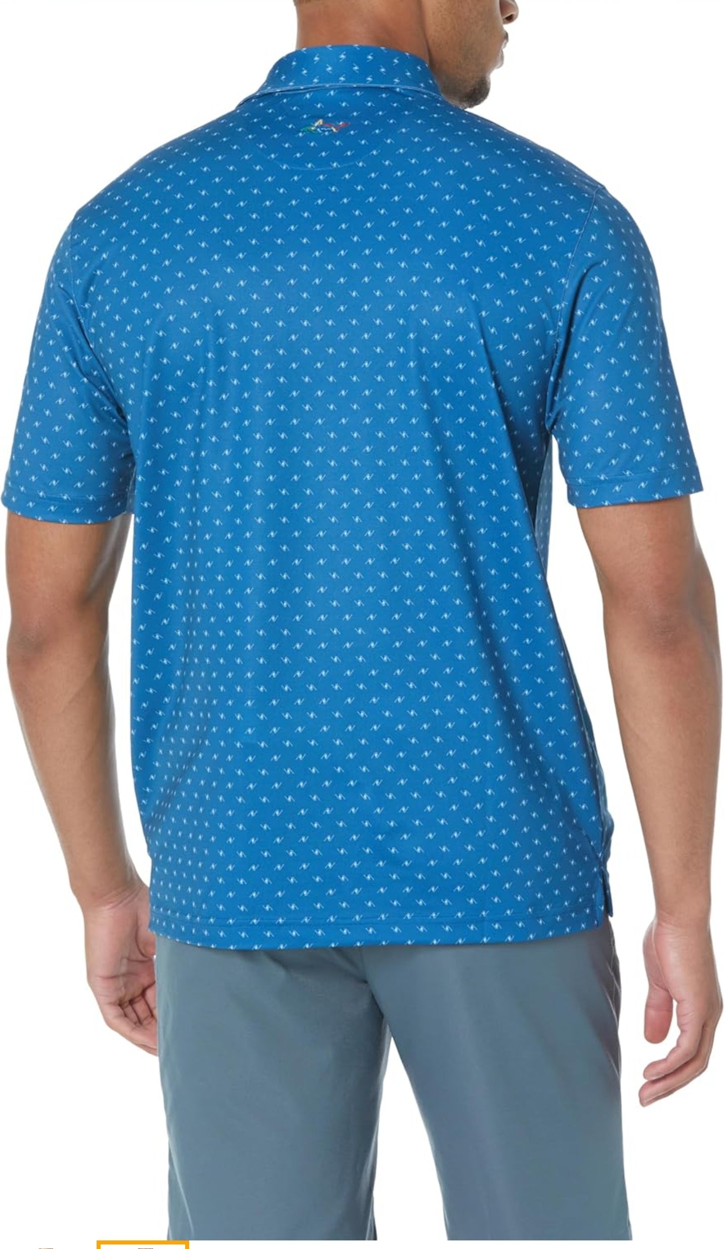 Greg Norman Freedom Micro Pique Spinner Print Polo
