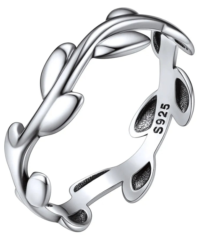 ChicSilver Olive Leaf Ring (Size: 9)