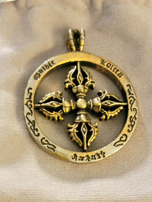 Gothic Lolita Tibet and Nepal Brass Pendant