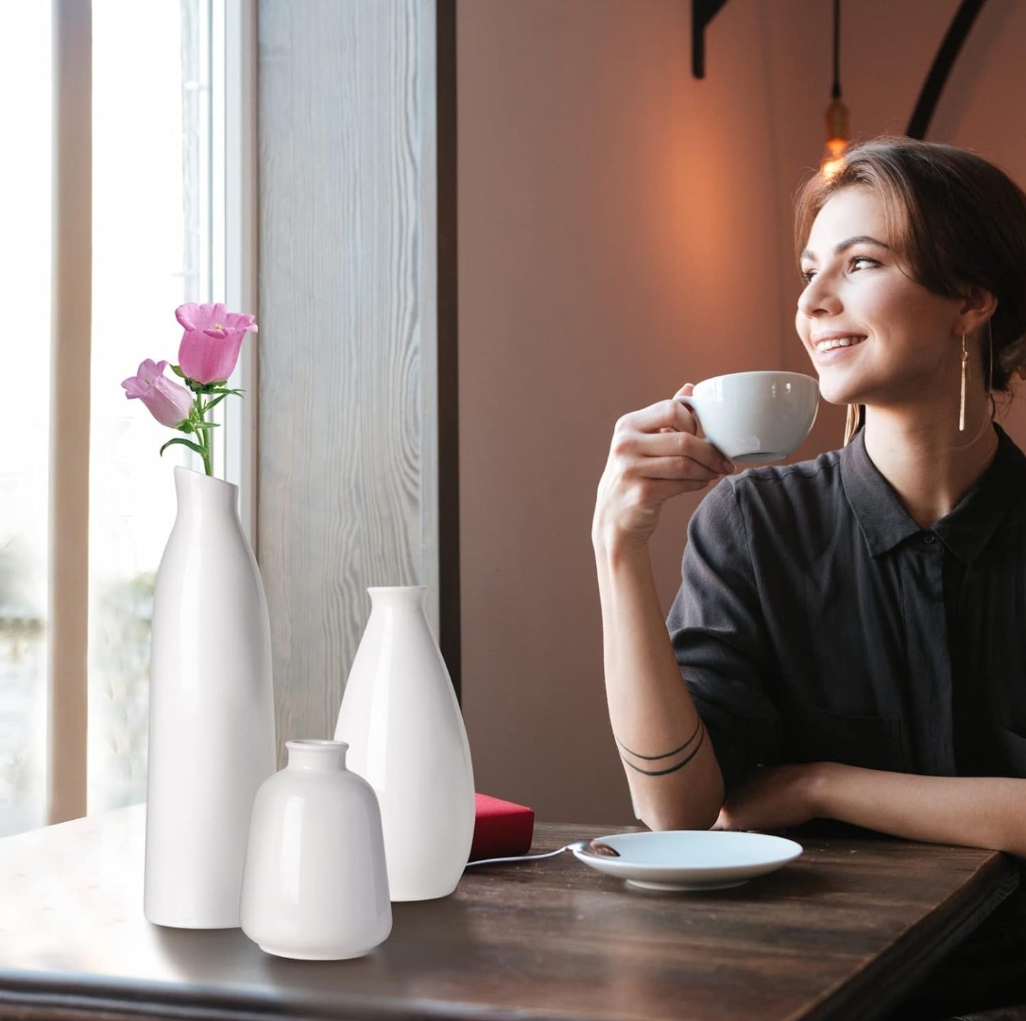 White Ceramic Vase (Set of 3)