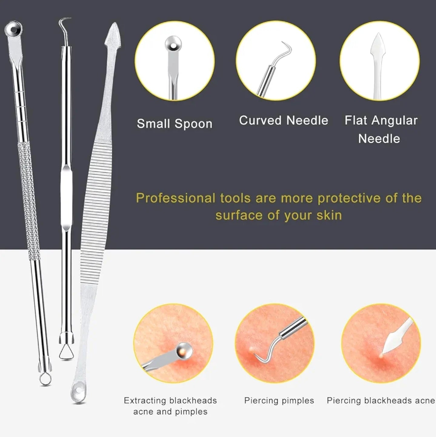 10 Pcs Professional Pimple Extraction Kit