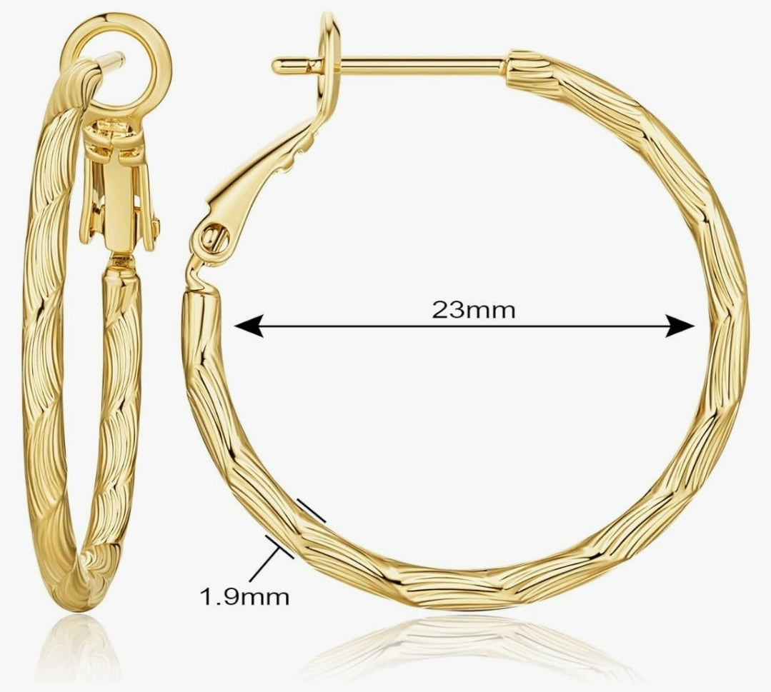 14K Gold Hoop Earrings